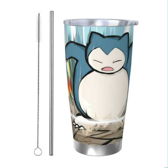 Snorlax Insulated Tumbler Stainless Steel Coffee Mug Vacuum Double Wall Thermal Travel Cup 20 oz