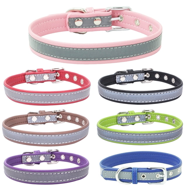 XS - Collar reflectante de microfibra para perros y gatos pequeños, medianos y grandes (machos/hembras) - Collar con placa de identificación/medalla personalizada para perros, gatos, gatitos, cachorro