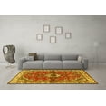 thumbnail image 3 of Ahgly Company Machine Washable Indoor Round Persian Yellow Traditional Area Rugs, 6' Round, 3 of 4