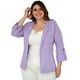 thumbnail image 3 of Blazer de lino talla extra, modelo 0317 (Lila) lila 42 Roman Fashion Blazer extra 0317, 3 of 6