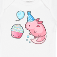 thumbnail image 4 of Inktastic Cute Axolotl Birthday with Cupcake Boys or Girls Baby Bodysuit, 4 of 5