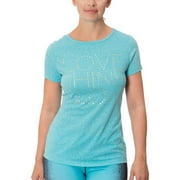 Impact by Jillian Michaels Women's Active Slub T-Shirt with Open Elastic Band Bar Back