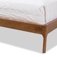 thumbnail image 5 of Baxton Studio Brooklyn Mid-Century Modern Walnut Wood Platform Bed, Multiple Sizes, Multiple Colors, 5 of 10