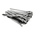 thumbnail image 2 of 100 Pieces Zip Ties Stainless Steel Cable Organizers Heavy Duty Self Locking Design for Home Workshop Fencing, 2 of 9
