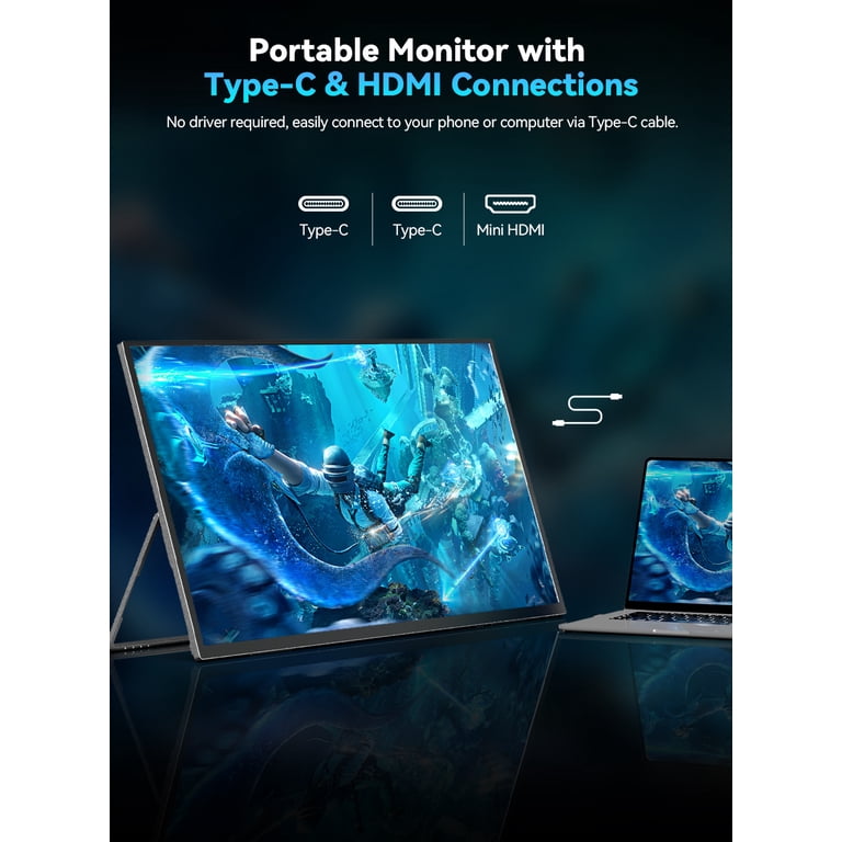 UPERFECT, Portable Gaming Monitor, 24.5 inch, 240Hz FHD IPS