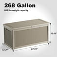 thumbnail image 4 of EasyUp 260 Gallon Resin Deck Box, Lockable Patio Outdoor Storage Box for Furniture, Garden Tools and Tools Storage, Waterproof Outside Storage Boxes, 4 of 7