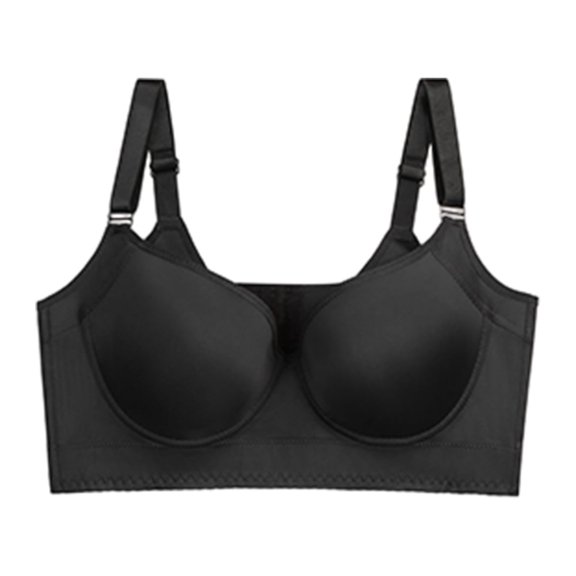 Baywell Women Seamless Push Up Bra Padded Soft Underwire Everyday Bras Adjustable Strap Plus Size Plunge Bralette 38/85C-44/100F