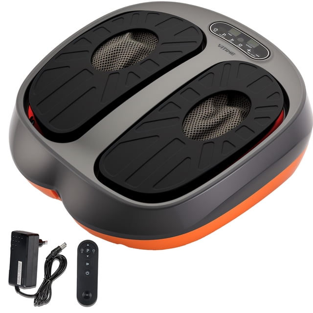 Masajeador de Pies Eléctrico con Control Remoto, Vibración y Calor, Alivia Dolor de Fascitis Plantar, Mejora Circulación, Ideal para Hogar y Oficina
