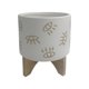 thumbnail image 1 of Cer, Maceta de ojos de 8 "con soporte, blanco Sagebrook Home 16826-02, 1 of 1