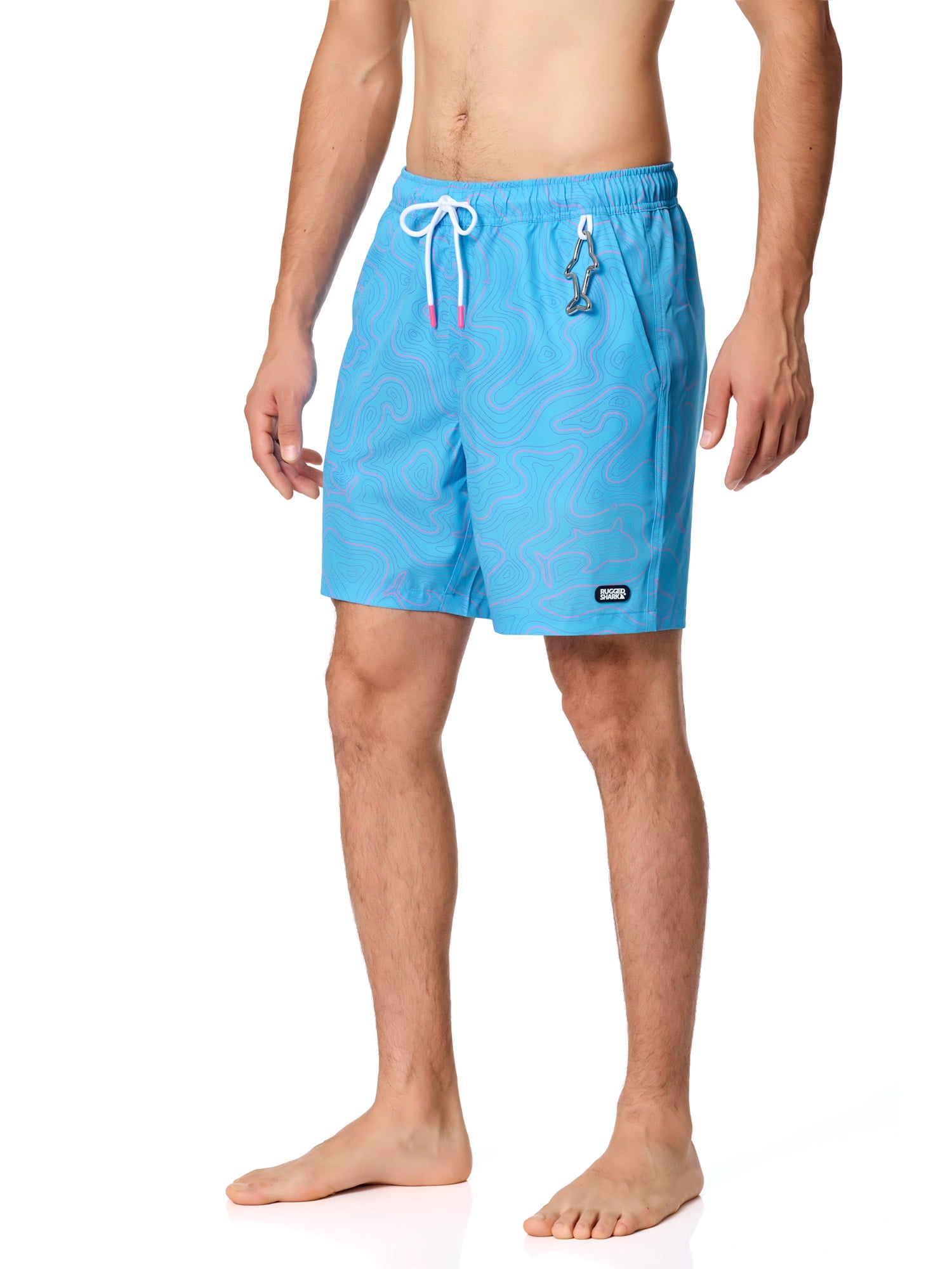 Rugged Shark Mens & Big Mens Swim Trunks, 7" Inseam, Sizes S-3XL