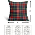 thumbnail image 5 of Christmas Plaid Pillow Covers 18x18 Set of 2 Red Green Blue Xmas Buffalo Plaid Checked Print Throw Pillows Outdoor Decorative Pillowcase Farmhouse Square Cushion Cases Decor for Sofa Couch Bed, 5 of 6