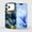 Glass Blue, variant on for iPhone 17 Pro max Case,Wireless Charging Compatible,iphone AIR Dual-Layer - Soft Silicone Inner + Hard Outer Shell,,Protective Phone Cover for Women -Marble glass flower pattern