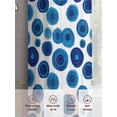thumbnail image 6 of Blue Wave Point Sheer Curtains 2 Panels Set Retro Geometric Watercolor Dark Blue Points Sheer Window Curtains Light Filtering Rod Pocket Voile Drapes for Bedroom Living Room 52"x45", 6 of 8