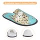 thumbnail image 3 of Balery World Travel Line Icons Map Pantuflas de Casa de Felpa Silenciosas con Diseño Estampado, Zapatillas Cómodas Antideslizantes de Algodón para Interior-Large, 3 of 8