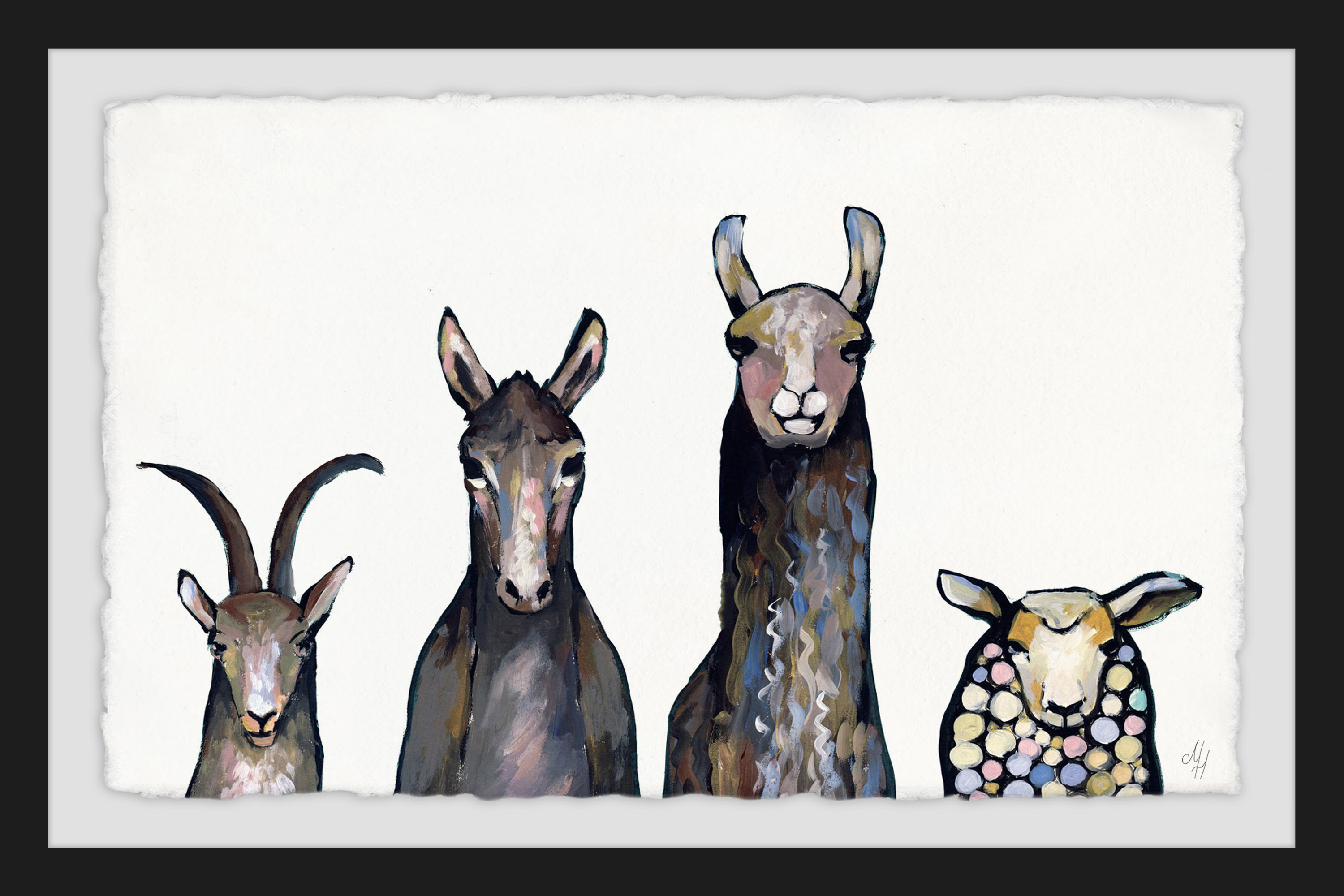 Staring All Day Framed Painting Print