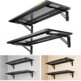 thumbnail image 3 of Adjustable Rail Type Folding Storage Rack Shelf  Suitable for Garage  Storage Room  Kitchens Wall Shelf Garage Storage Rack Floating Shelves  Wall Mounted Folding, 3 of 4
