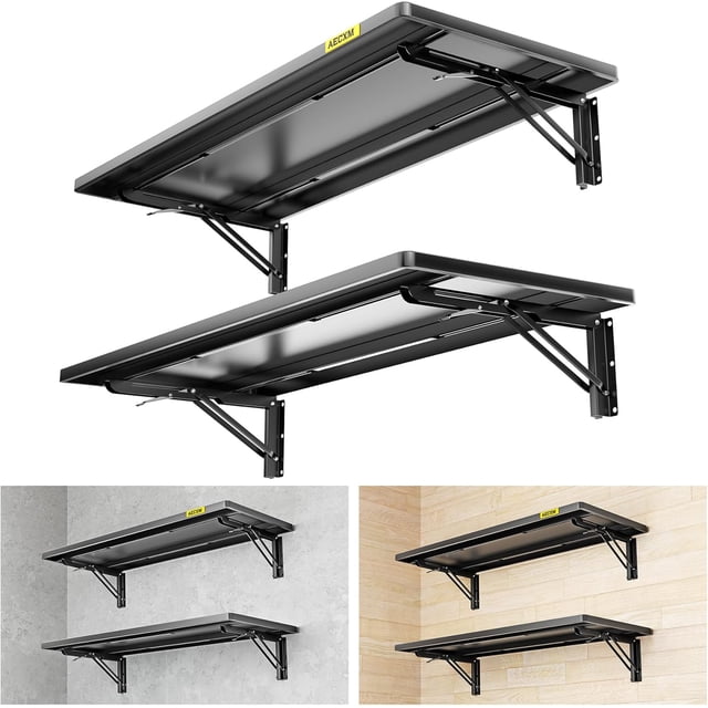 Adjustable Rail Type Folding Storage Rack Shelf Suitable for Garage Storage Room Kitchens Wall Shelf Garage Storage Rack Floating Shelves Wall Mounted Folding