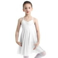 thumbnail image 3 of Aislor Robe de Danse Ballet Dos Croisé Solide pour Filles Enfants Costume de Danse Lyrique Moderne Blanc P, 3 of 8