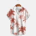 thumbnail image 2 of AHTJRT Stylish Men's Camouflage Print Button Down Short Sleeve Shirt Red 4XL, 2 of 3