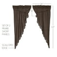 thumbnail image 4 of VHC Brands Kettle Grove Curtains, Plaid Prairie Short Panel Scalloped Set of 2 63x36x18, 4 of 5