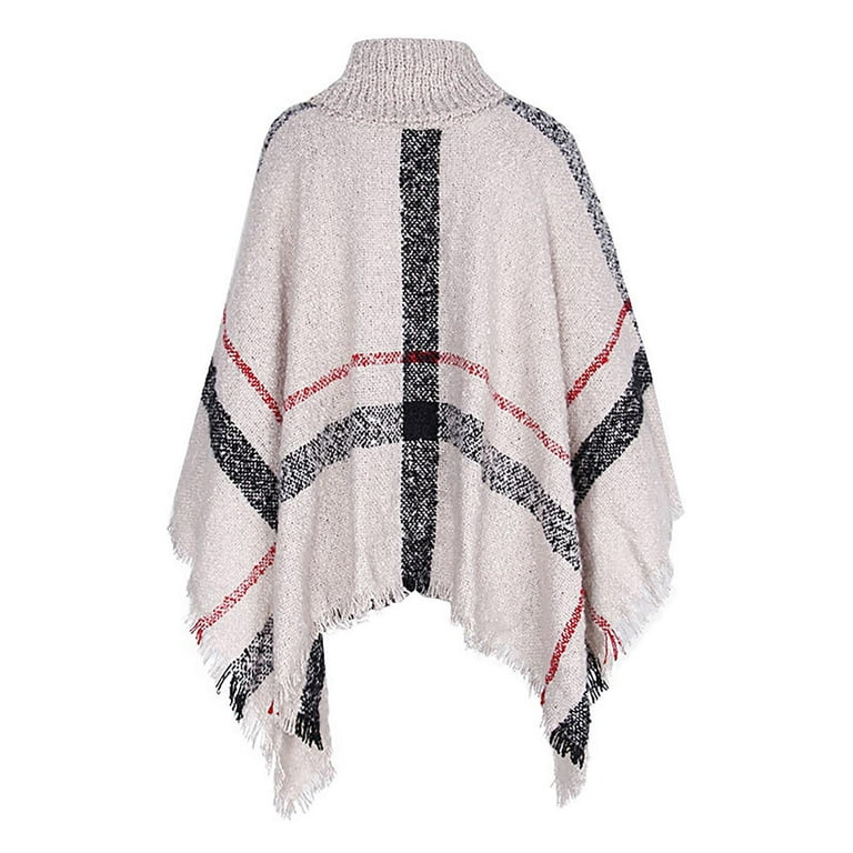 Flannel poncho online sweater