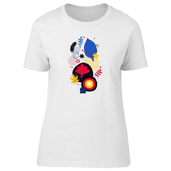 Abstract Nature Doodle Art T-Shirt Women -Image by Shutterstock, Female XX-Large