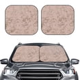 thumbnail image 2 of Vsdgher Rose Gold Marble Texture Print Car Windshield Sun Shade, Reflective Sunshade Window Sunshade Sun Visor Protector Fit for Cars,Trucks,SUVs-Large, 2 of 6