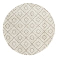 thumbnail image 3 of Unique Loom Trellis Shag Collection Area Rug - Ruth (7' 10" Round Beige/Light Brown), 3 of 11