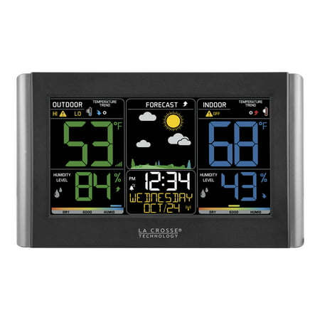 La Crosse Technology C85845 Wireless Forecast Station with Colored LCD