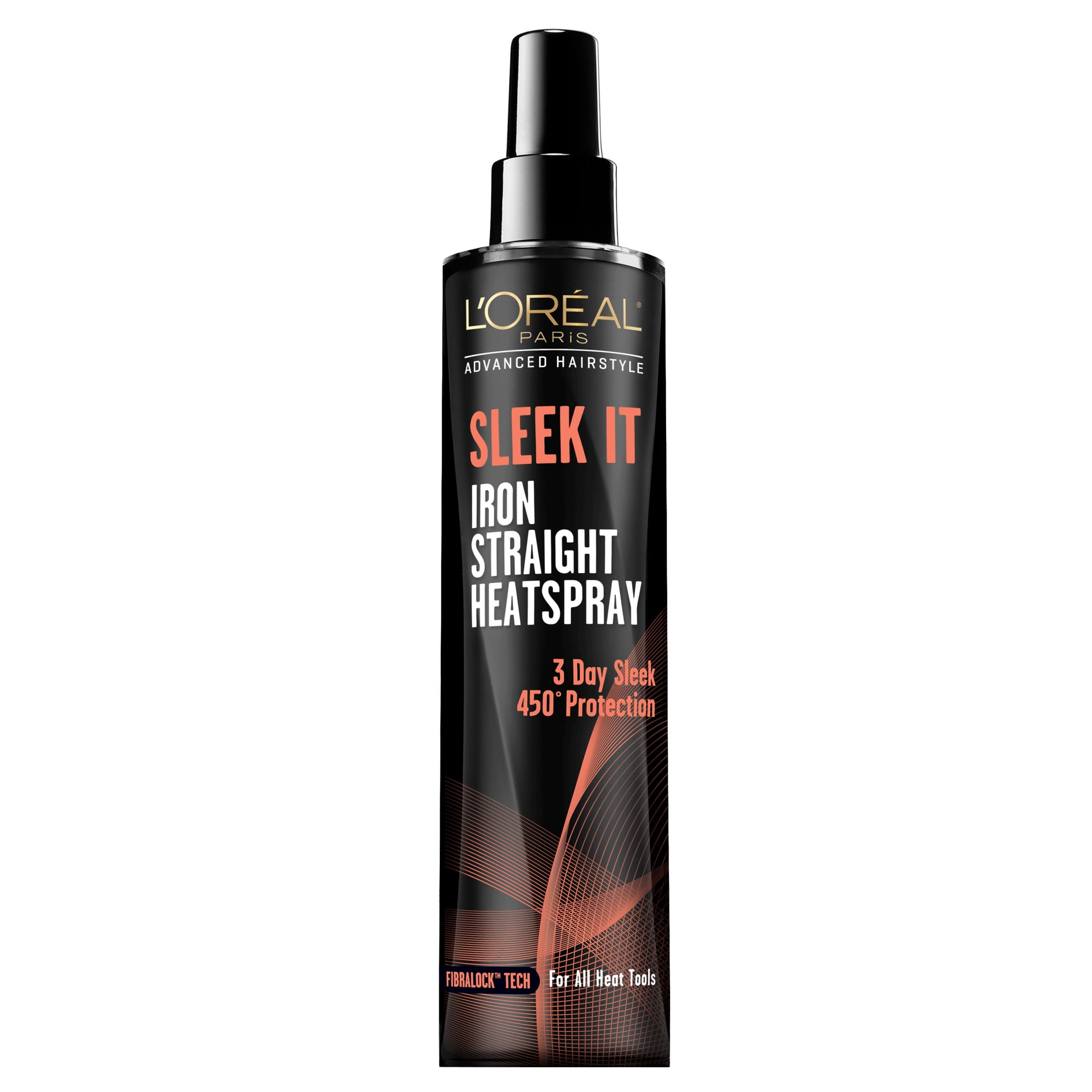 (6 pack) L'Oreal Paris Advanced Hairstyle SLEEK IT Iron Straight Heat Spray, Anti-Frizz, 5.7 fl oz