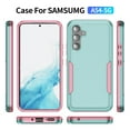 thumbnail image 3 of for Samsung Galaxy A54 5G Case, Phone Case Heavy Duty 2 in 1 Full Body Rugged Shockproof Hybrid Hard PC Soft TPU Bumper Drop Protective Girls Women Boy Men Covers for Galaxy A54 5G, Green+Pink, 3 of 7