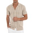 thumbnail image 3 of Iceglad Mens Casual Button Down Shirt Summer Short Sleeve Cuban Vacation Beach Shirts, 3 of 12