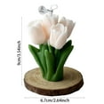 thumbnail image 3 of Valentine’S Day Candle with Floral Design Wooden Base for Anniversary Wedding Engagement Home, 3 of 5
