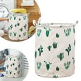 thumbnail image 1 of Patterned Linen Laundry Hamper Large Open Top with Breathable -Blend Fabric for Bedroom or Bathroom Durable Round Cylindrical Design for Clothes with Easy, 1 of 5