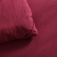 thumbnail image 3 of Ntbay 7 Piece King Bedding Comforter Set, Ultra Soft and Breathable Bed in a Bag, Includes Quilted Comforter, Fitted Sheet, Flat Top Sheet, 2 Envelope Pillowcases, 2 Pillow Shams, Wine Red, 3 of 8