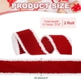 thumbnail image 5 of 12 Yards x 2.5" Christmas Ribbon Velvet Ribbons Gift Wrapping Ribbon for Craft Birthday Wedding Festival Holiday Decoration, Red, 5 of 7