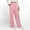Pink, variant on Womens Sweatpants Wide Leg Elastic Waist Workout Casual Baggy Pants High Waist with Pockets