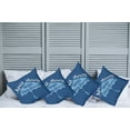 thumbnail image 2 of Ambesonne Blue Throw Pillow Cover 4 Pack, Umbrella Words April and May, 16", Blue Pale Blue and White, 2 of 5