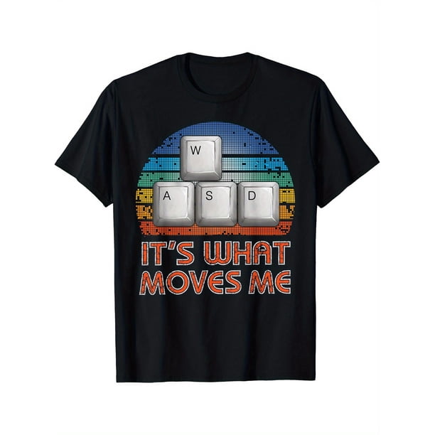 It's What Moves Me Graphic Men's Short Sleeve T-shirt, Comfy Stretchy Trendy Tees For Summer, Casual Daily Style Fashion Clothing