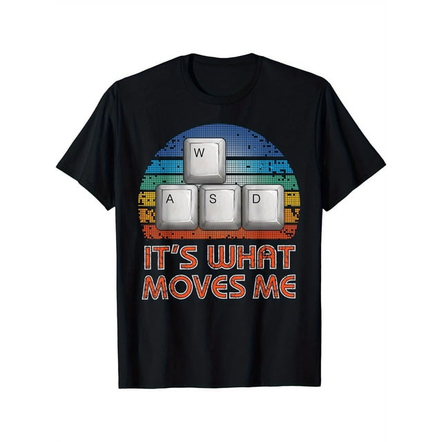 It's What Moves Me Graphic Men's Short Sleeve T-shirt, Comfy Stretchy Trendy Tees For Summer, Casual Daily Style Fashion Clothing, Casual Sporty Tee, Comfy Tee