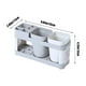 thumbnail image 3 of pstuiky Organizador de almacenamiento esquinero para baño con 4 niveles desmontables ruedas giratorias y orificios de drenaje., 3 of 6