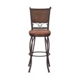 thumbnail image 4 of Home Square Stamped Back 30" Metal Bar Stool in Bronze - Set of 2, 4 of 11