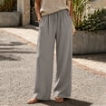 thumbnail image 6 of ZHYou No Boundarie Womens Wide Leg Pants Drawstring High Waist Lightweight Flowy Floor Length Casual Lounge Trousers with Side Pockets,Gray,Size XL, 6 of 7