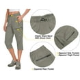 thumbnail image 2 of Little Donkey Andy Women's Quick Dry 3/4 Pants Capri Shorts Lightweight Hiking Travel Casual Sage S, 2 of 5
