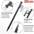 thumbnail image 6 of Catekro 11.8 inch Black Stakes for Tents and Blankets, 10 Pack, with Storage Bag, Heavy Duty Screw Style Ground Stakes, 6 of 7