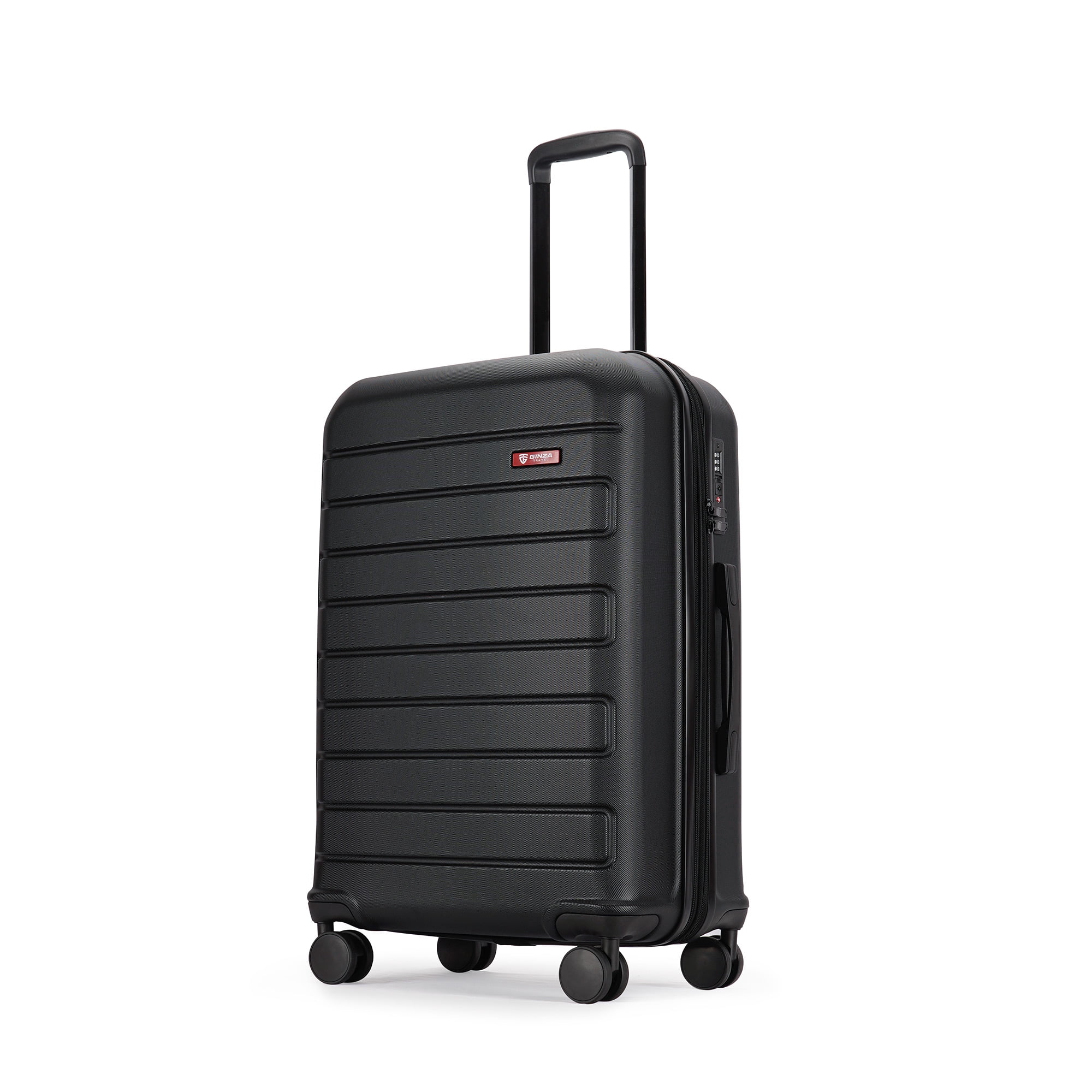 Ginza Travel 28" Checked Luggage Hardside Suitcase with Double Spinner