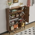 Shoe Storage with 2 Flip Drawers, Narrow Shoe Entryway