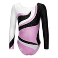 thumbnail image 5 of DPOIS Girls Long Sleeve Gymnastics Leotard Dance Biketards Unitard Bodysuit, 5 of 6