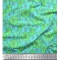 thumbnail image 1 of Soimoi Green Viscose Chiffon Fabric Lemon Slice Vegetable Decor Fabric Printed Yard 42 Inch Wide, 1 of 3