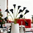 thumbnail image 4 of Black Calla Lily Artificial Flowers 16 PCS 25" Real Touch Long Stem Faux Calla Lillies for DIY Wedding Bouquet Party Home Decor (Black), 4 of 7
